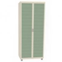 Шкаф для одежды и белья ШК-802 дуб беленый/зеленый